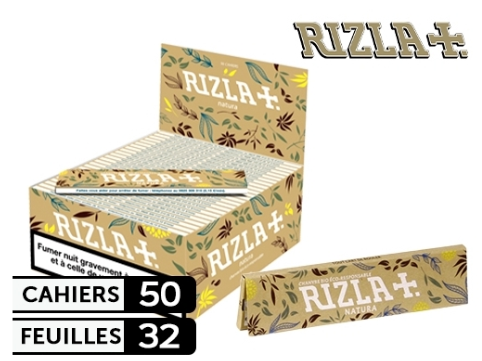 Boite de 50 carnets de feuille slim RIZLA Natura