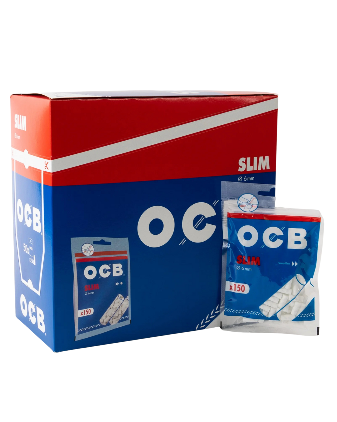 Carton de 50 sachets de filtres OCB 6mm