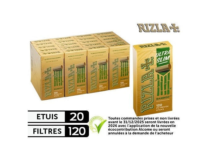 Rizla Sticks Filtres Slim Bamboo x20