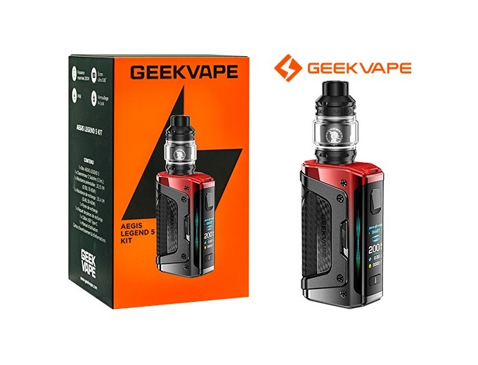 GEEK VAP Legend 5 ( accus non fourrnis) Rouge